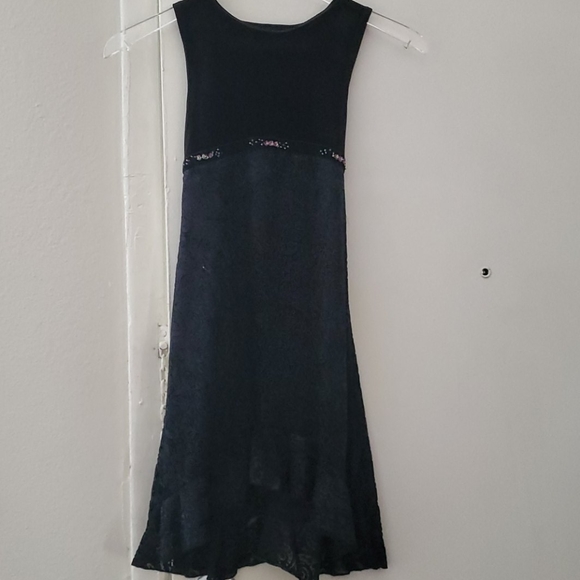 George Girls High Low Black Dress
